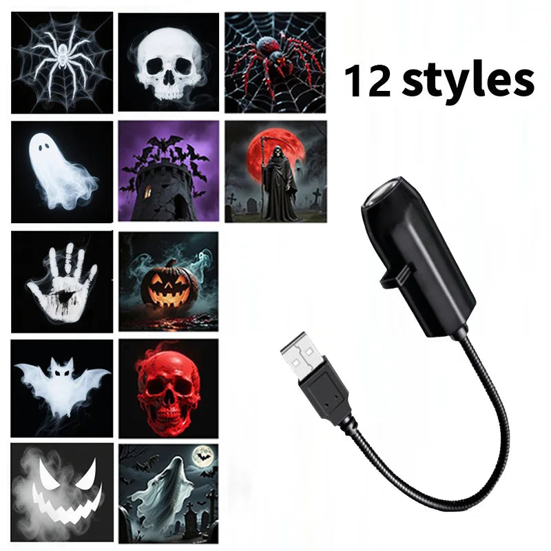 SpookyGlow™ 12-Pattern Halloween LED Projector